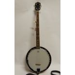 A Ridgewood 5 string banjo in natural finish Condition Report: Available upon request