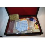 A collection of stamps, World War I Christmas box in mahogany box Condition Report: Available upon