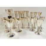 A lot comprising a silver trophy cup, Birmingham 1936 and a part set (20) of Casa Pupo white metal