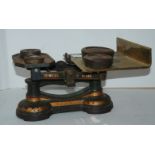 A set of Fairbanks vintage scales and a Salter vintage scale (2) Condition Report: Available upon