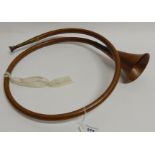 A copper hunting horn with brass mouthpiece Condition Report: Available upon request