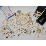 A collection of costume jewellery to include a Ceard pewter pendant, and other items Condition