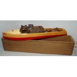 A Bowman Models "Seahawk" steam cruiser model in original box, 64cm wide Condition Report: Available