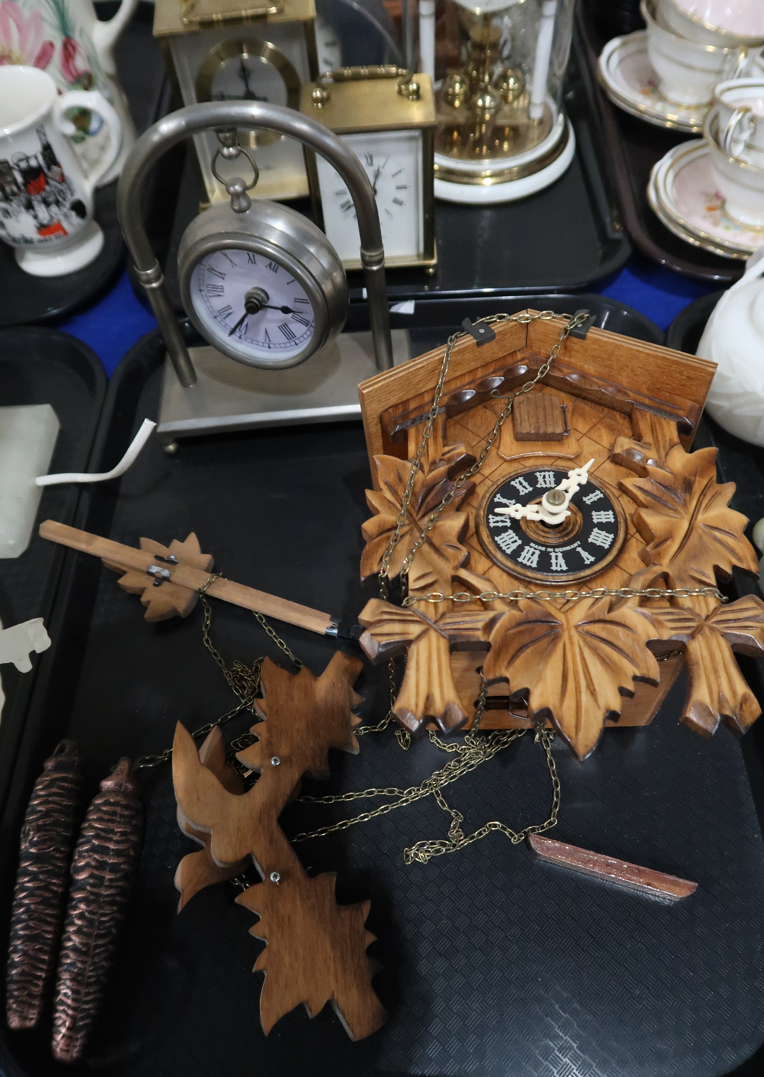 A collection of clocks including a cuckoo clock Condition Report: Not available for this lot - Image 2 of 3