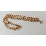 A bracelet made from a 9ct gold fob chain hallmarked to every link, weight 31.7gms Condition Report: