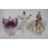 Two Royal Doulton figures including Pope John Paul II, signed in gold pen by Michael Doulton, and