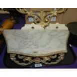 Two trays of miscellaneous including model boat, wall bracket etc Condition Report: Available upon