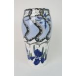 CARL FREDERIK LIISBERG FOR ROYAL COPENHAGEN VASE decorated with intertwining snakes above blue
