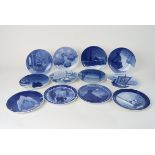 A COLLECTION OF ROYAL COPENHAGEN YEAR PLATES including 1909, 1910, 15.5cm diameter, 1911, 1914,