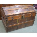 A Saratoga trunk, 68cm high x 92cm wide x 54cm deep Condition Report: Available upon request