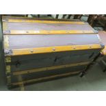 A saratoga trunk, 56cm high x 84cm wide x 48cm deep Condition Report: Available upon request