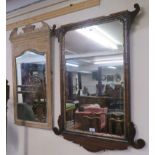 A Georgian mahogany wall mirror (def) and another mirror (2) Condition Report: Available upon