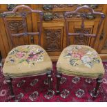 A pair of Victorian rosewood parlour chairs (2) Condition Report: Available upon request