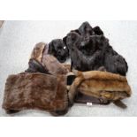 A squirrel fur coat, stole, shrug, gloves, hat Condition Report: Not available for this lot