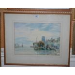 JAMES HAMILTON GLASS on the Scheldt, signed, watercolour, 31 x 43cm Condition Report: Available upon