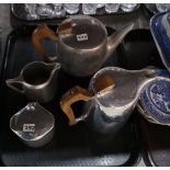 A four piece Picquot ware set Condition Report: Not available for this lot