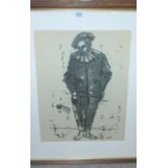 CARLO ROSSI Pierrot after Gillet, signed, monoprint, 1979, 49 x 37cm and another (2) Condition