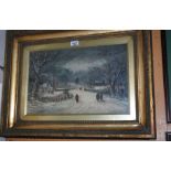 D MACALPINE Winter Landscape, signed, watercolour, 31 x 47cm Condition Report: Available upon