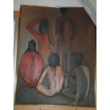 SEAN LANGTON Figure study, signed, oil on canvas, dated, (19)65, 91 x 71cm Condition Report: