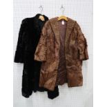 Four assorted fur jackets and a faux fur example Condition Report: Not available for this lot