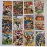 A collection of approximately two hundred Marvel comics including The Amazing Spider Man, Shield,