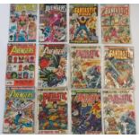 A collection of approximately two hundred Marvel comics including Fantastic Four, The Avengers, X-