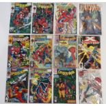 A collection of approximately two hundred Marvel comics including Spider Man, Thing and Daredevil,