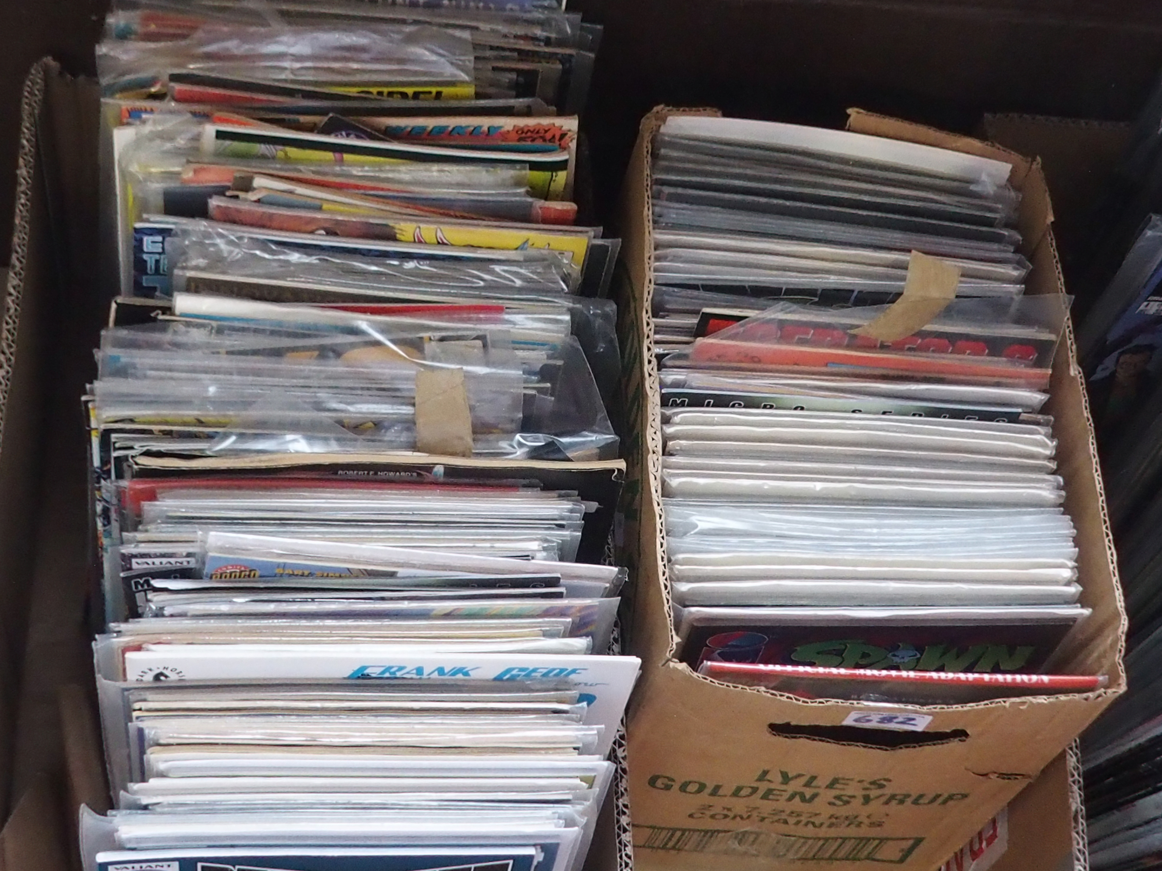 Four large boxes of mixed genre comics including Bongo, Valiant, Topps, Image etc This lot is - Image 3 of 4
