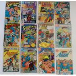 A collection of approximately one hundred and fifty DC comics including Action Comics, Superman,