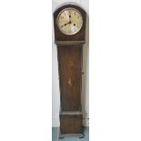 An oak granddaughter clock (def) 122cm high Condition Report: Available upon request