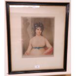 A portrait print of a lady, signed Clifford R James Condition Report: Available upon request