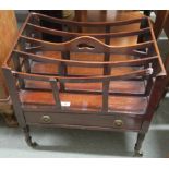 A mahogany Canterbury with single drawer (def) Condition Report: Available upon request