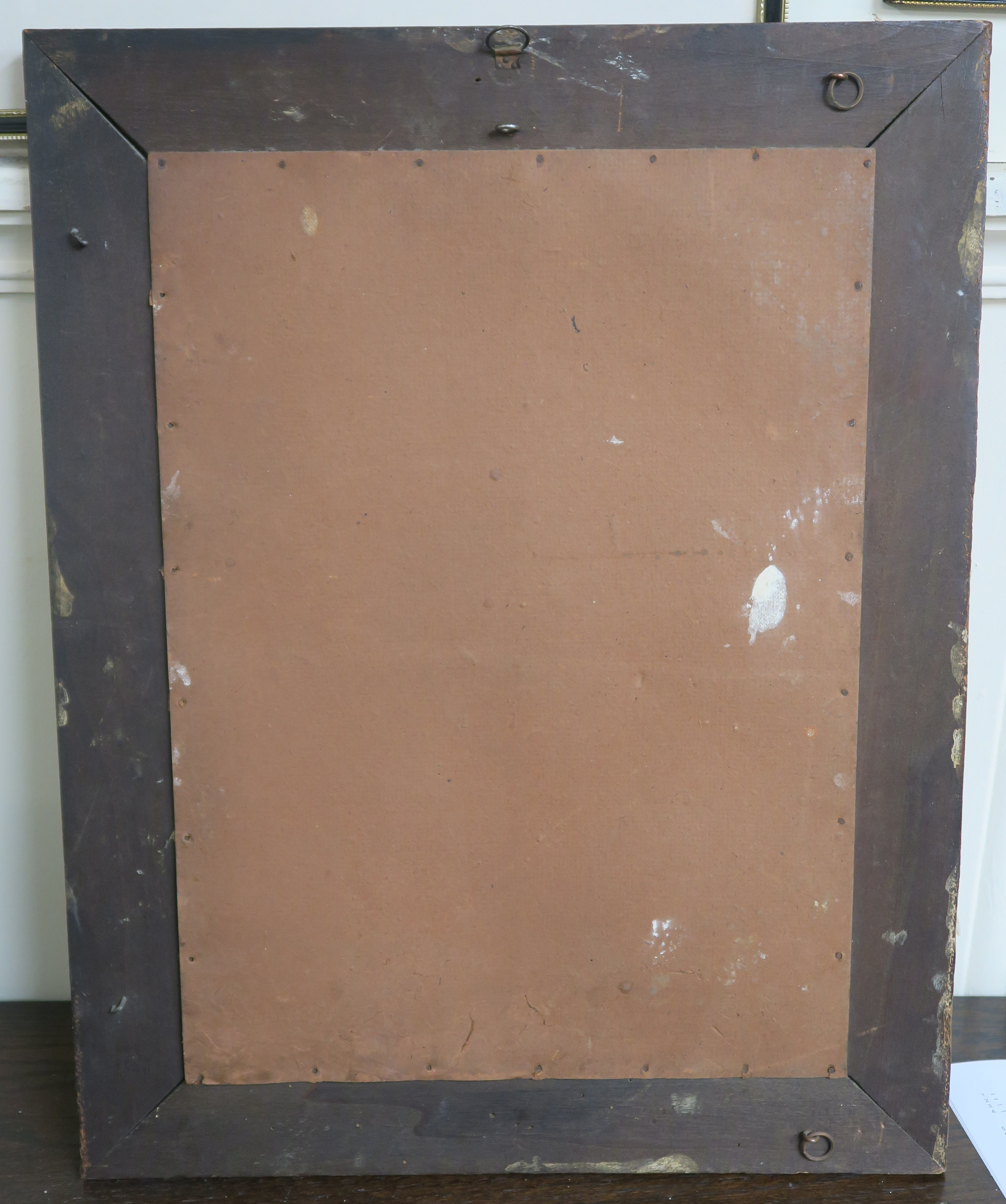 A brass wall mirror with bevelled glass, 56cm x 44cm Condition Report: Available upon request - Image 2 of 2