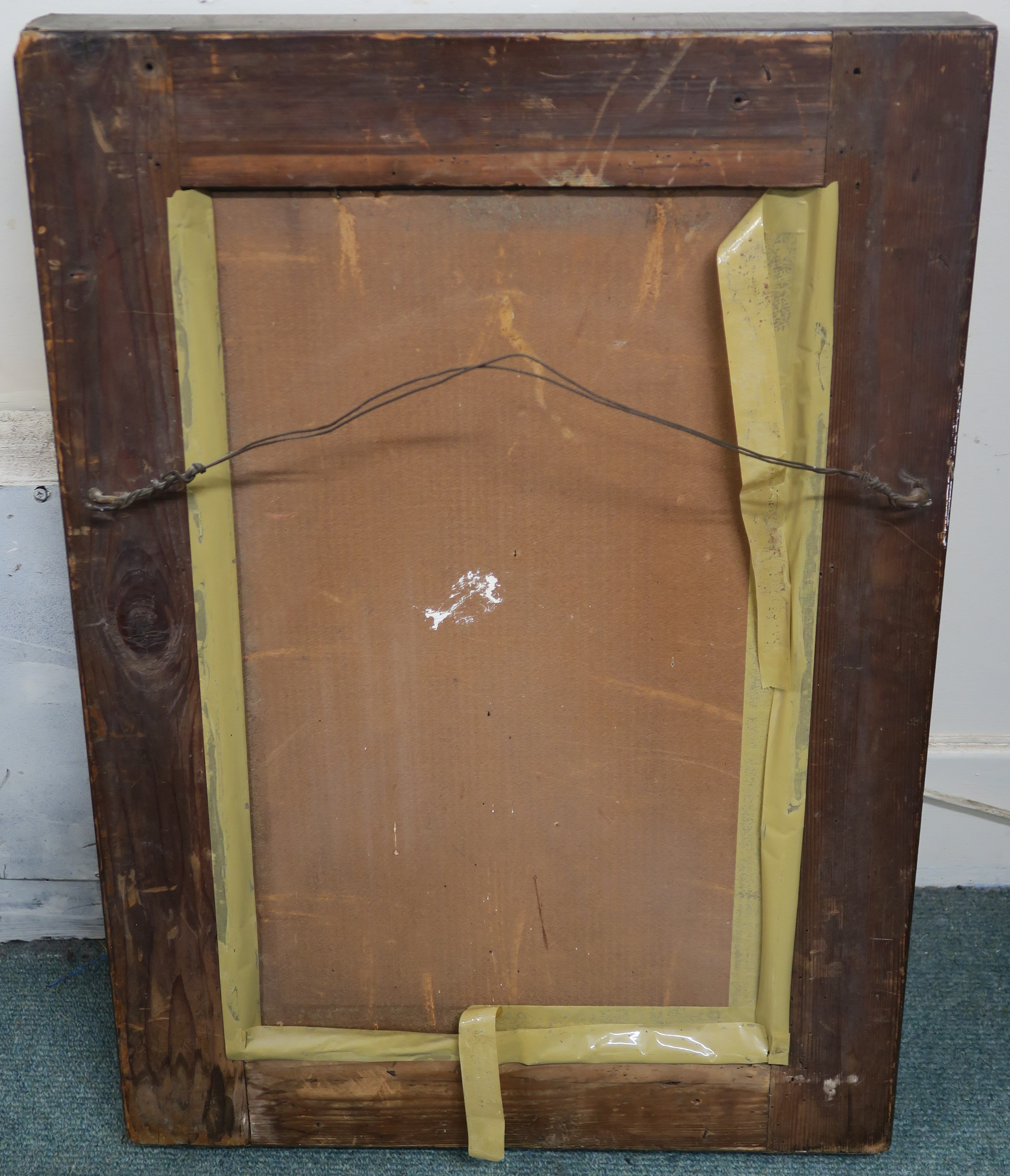 A Victorian walnut wall mirror with replacement glass, 70cm x 49cm Condition Report: Available - Image 2 of 2