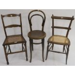 A Kohn bentwood chair and two other chairs (3) Condition Report: Available upon request