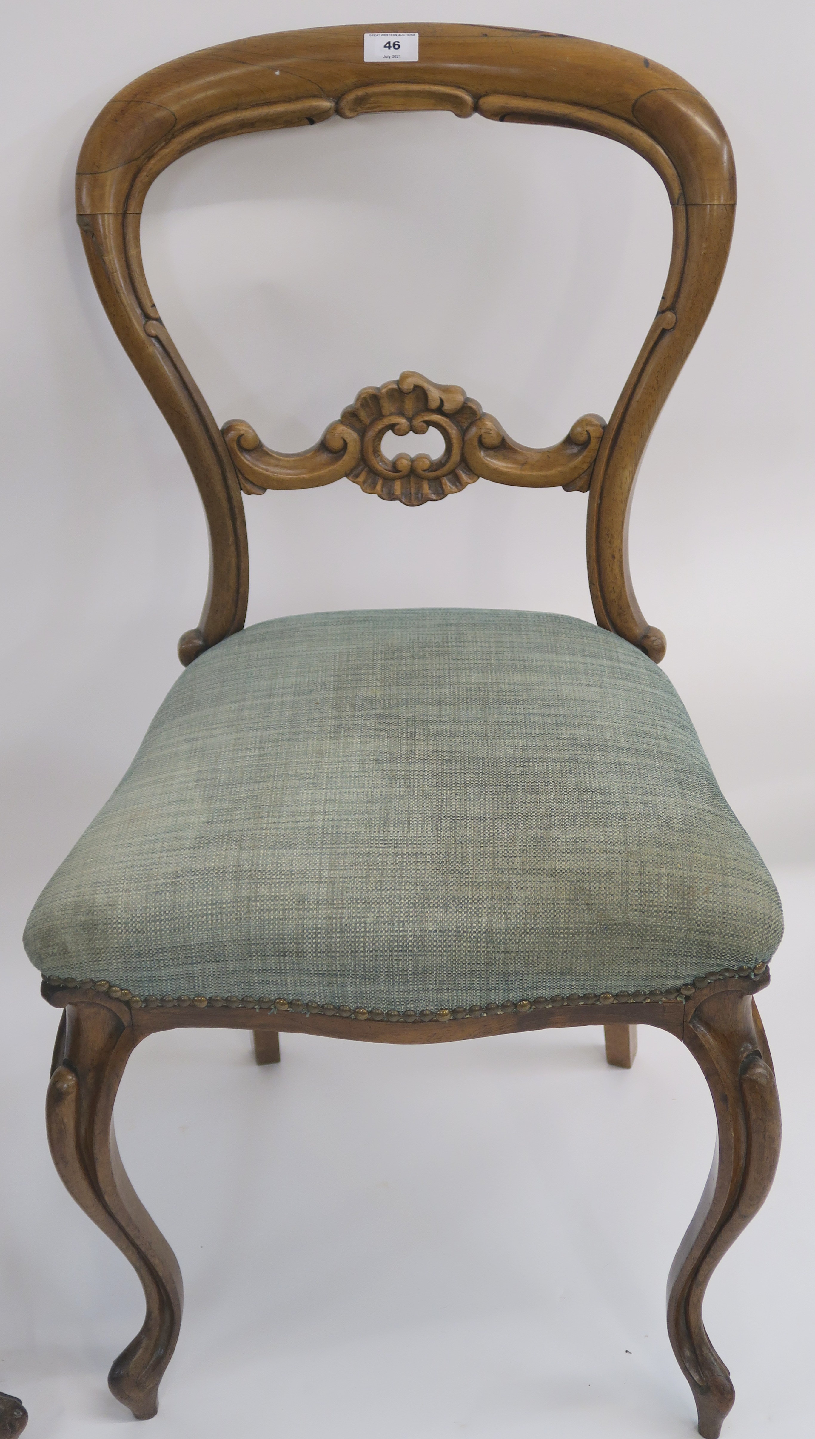 A pair of Victorian rosewood dining chairs (2) Condition Report: Available upon request - Image 3 of 3