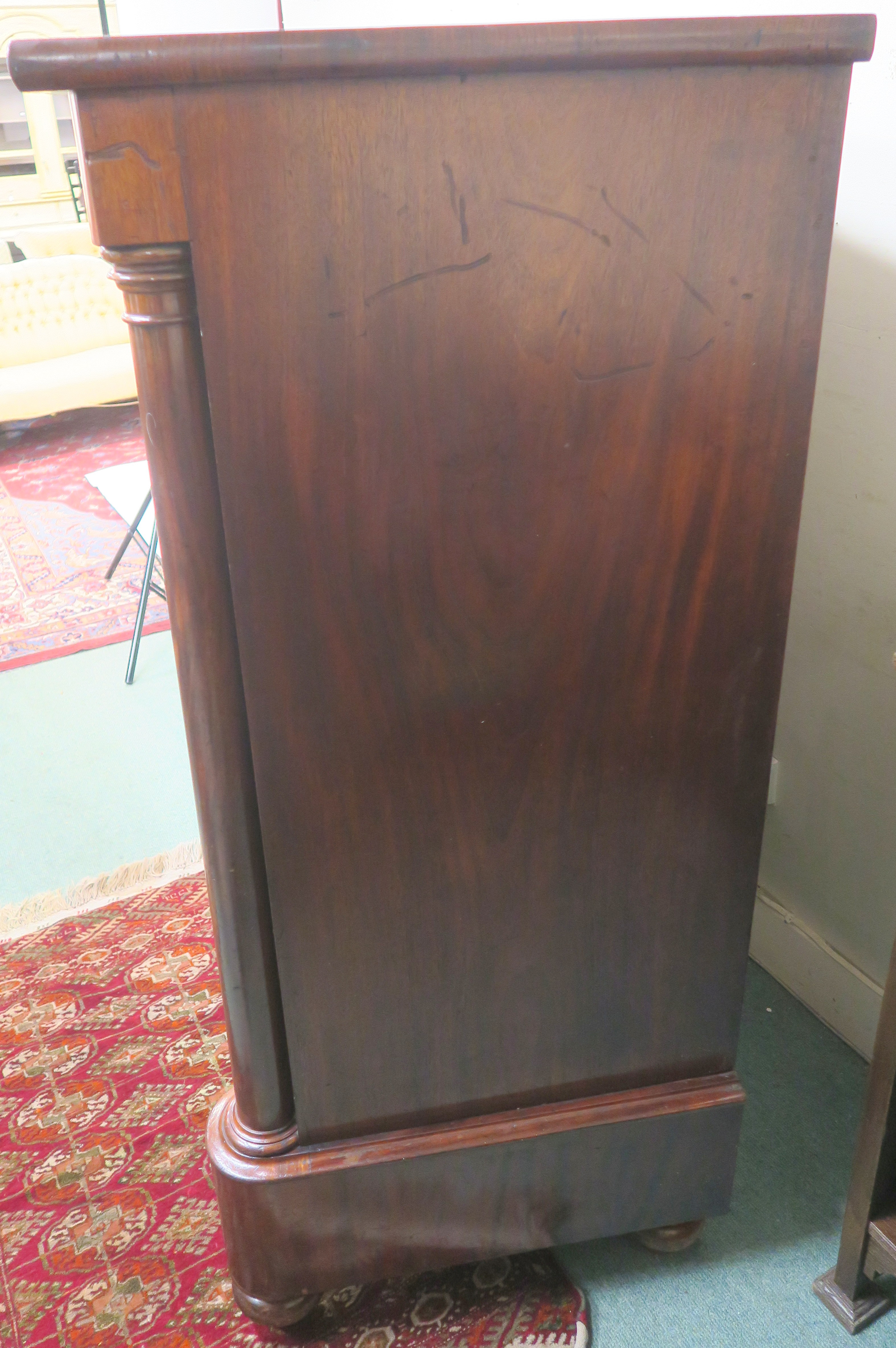 A Victorian mahogany ogee chest with frieze drawer over two small drawers flanked by two drawers - Image 6 of 7