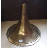 A brass gramophone sound horn with a 50mm diameter connection Condition Report: Available upon