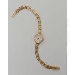 A 9ct gold ladies Accurist watch weight including mechanism 10.5gms Condition Report: Available upon