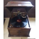 A His Masters Voice wind up gramophone Condition Report: Available upon request