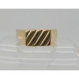 A 9ct gold gents ring size 41/2, weight 9.8gms Condition Report: Available upon request