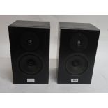 A pair of Linn Tukan bookshelf loudspeakers in black serial numbers 026330 and 026329 (af) Condition