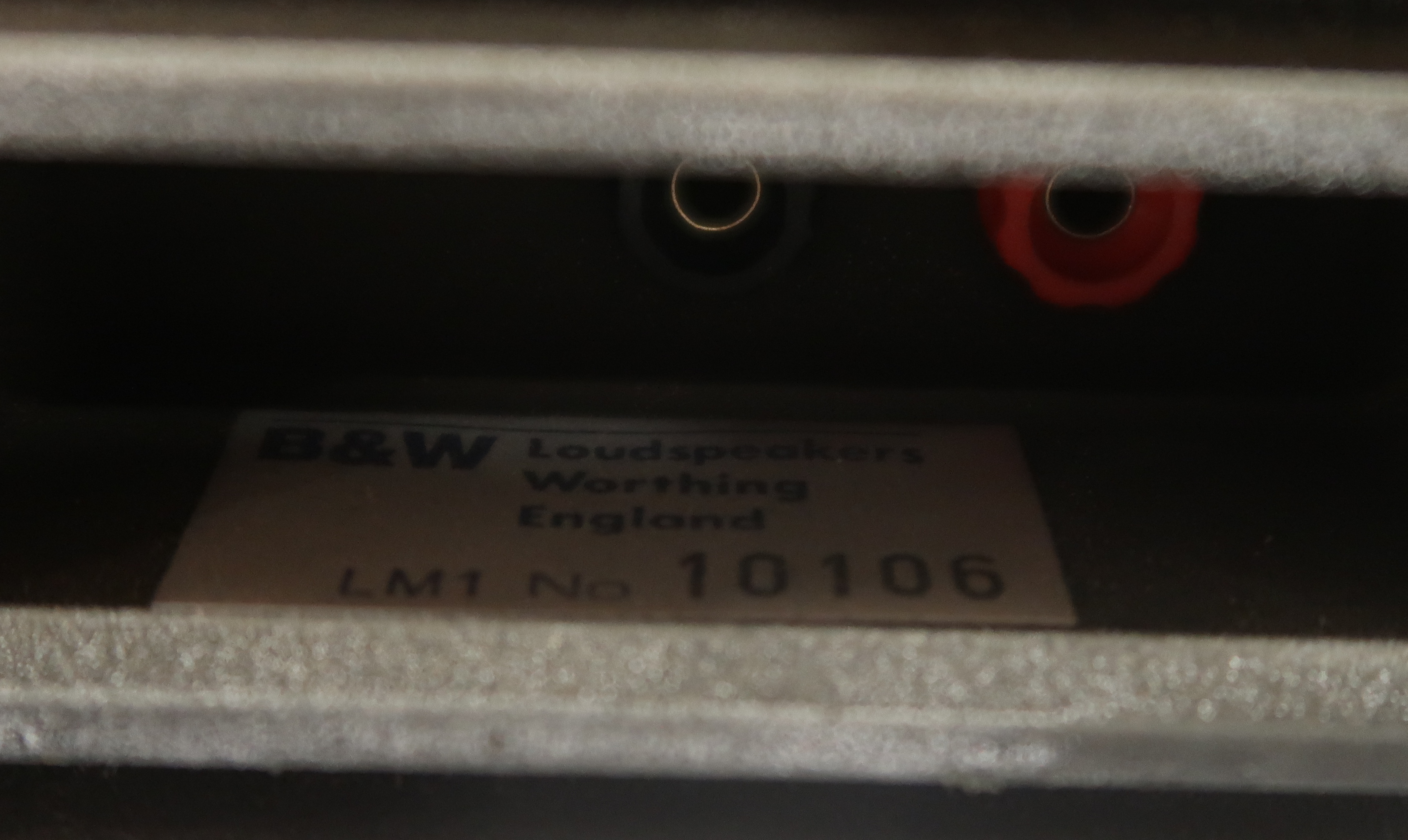 A pair of Bowers and Wilkins B & W LM1 cast alloy loudspeakers with one visible serial number - Image 3 of 3