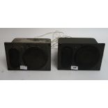 A pair of Bowers and Wilkins B & W LM1 cast alloy loudspeakers with one visible serial number