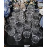 A selection of cut glass and crystal drinking glasses Condition Report: Not available for this lot