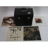 A box of pop, rock, easy listening, movie soundtrack and classical vinyl LP records with Madonna,