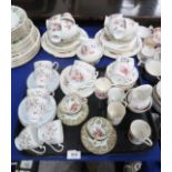 A lot comprising Royal Grafton 'Clematis' pattern demitasse cups and saucers, Royal Paragon A565