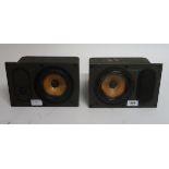 A pair of Bowers and Wilkins B & W LM1 cast alloy loudspeakers serial numbers 10155 and 10105 (af)