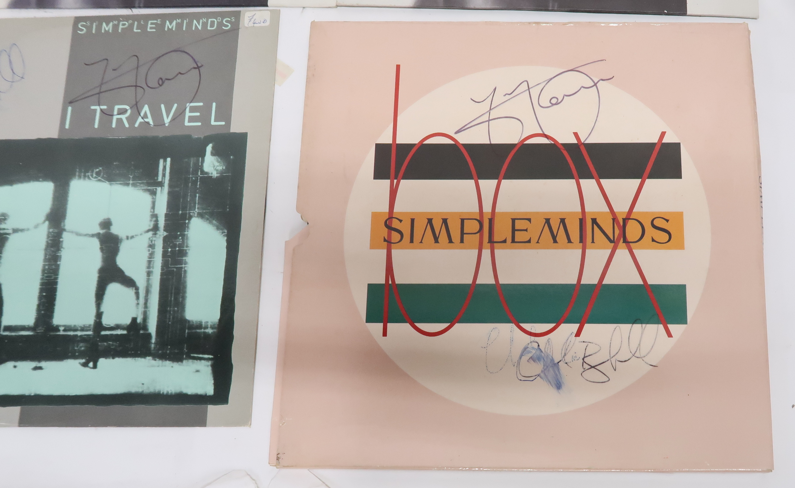 A lot of signature bearing Simple Minds vinyl records with Ballad of the Streets SMX B3 signed copy, - Image 3 of 10