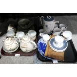 A lot comprising a Japanese Eggshell teaset including tea and coffee pot, cups, saucers & plates,